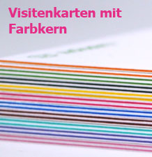 Farbkern-Visitenkarten von IhrDrucker.de